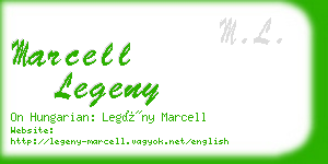 marcell legeny business card